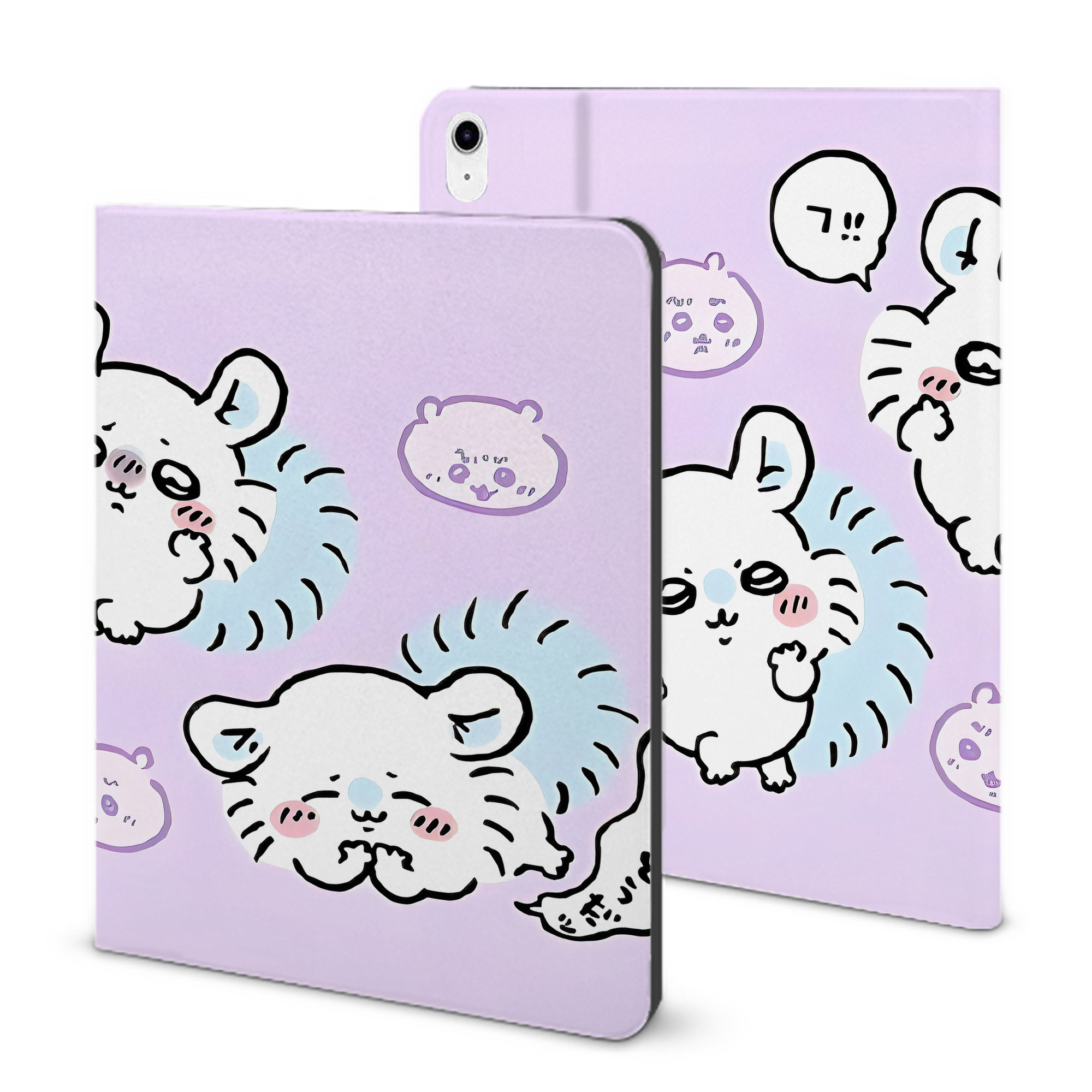 （画像用） ちいかわ Chii-kawa IPad ケース ブック型 PUレザー TPU 耐衝撃 軽量 薄型 ペン収納なし 全面保護 IPad 各モデル対応